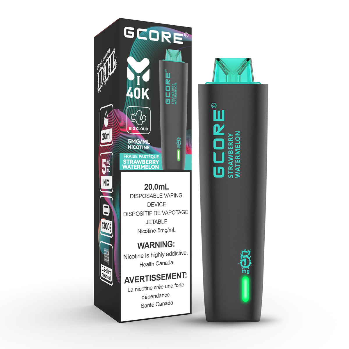 GCORE 40K 5MG HOOKAH
