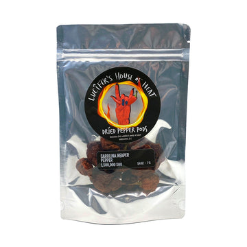 LUCIFER HOUSE OF HEAT CAROLINA REAPER PEPPER DRIED PODS