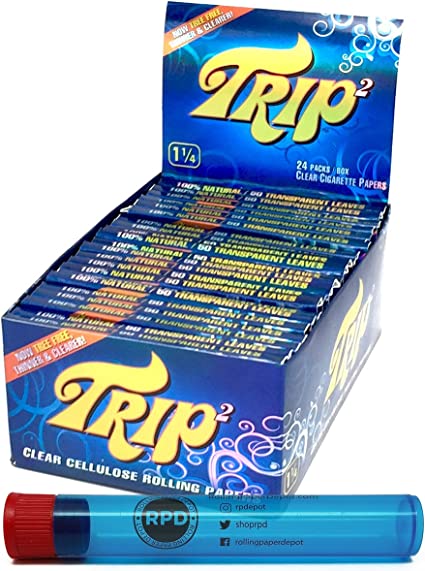 TRIP2 CELLULOSE ROLLING PAPERS 11/4 SIZE PACK/50