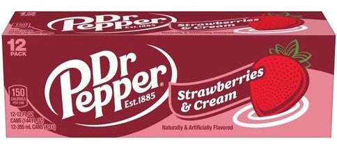 Dr Pepper Strawberries & Cream - 12pack