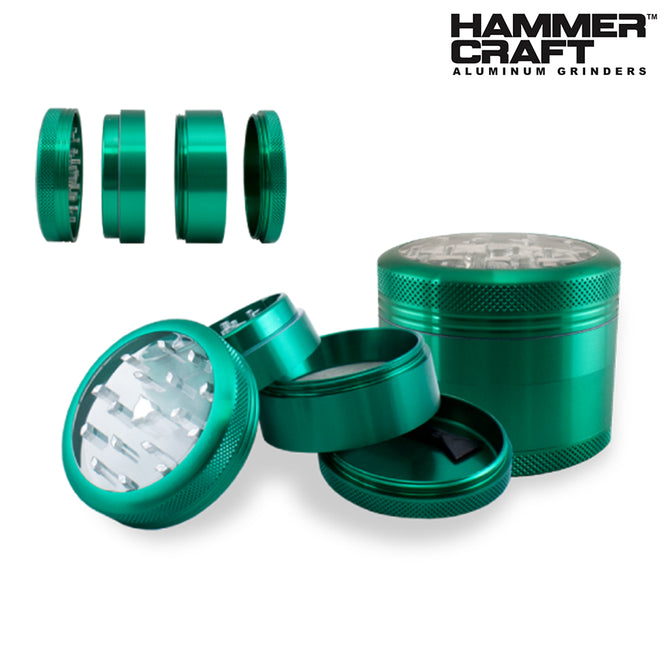 HAMMERCRAFT ALUMINIUM CLEARTOP 4PC GRINDER