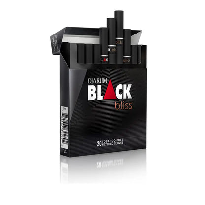 black bliss cigarettes Djarum Original Clove Filtered - 10 Boxes of 20 = 200 total Djarum Black Bliss Tobacco-Free Clove
