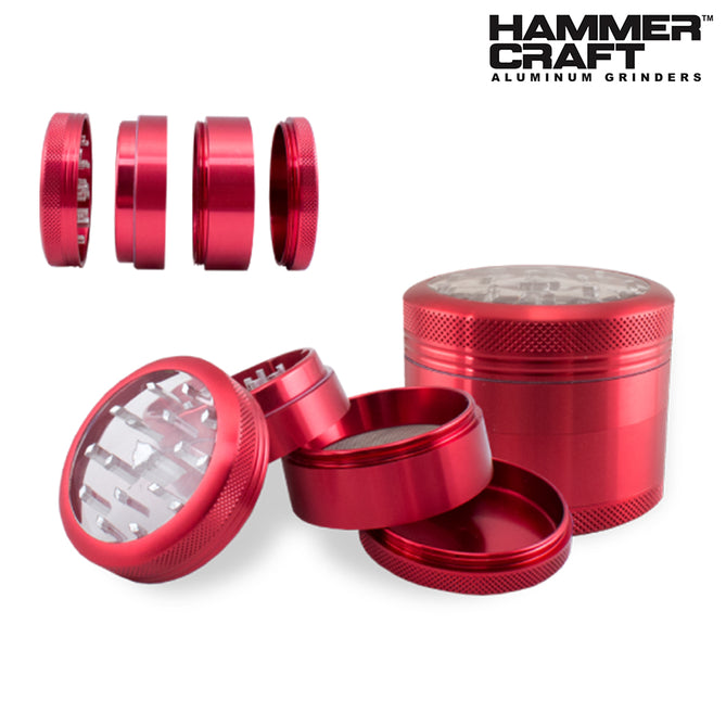 HAMMERCRAFT ALUMINIUM CLEARTOP 4PC GRINDER