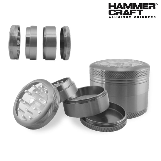 HAMMERCRAFT ALUMINIUM CLEARTOP 4PC GRINDER